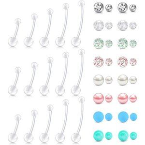 Flexible Pregnancy Belly Button Rings for Expecting Moms